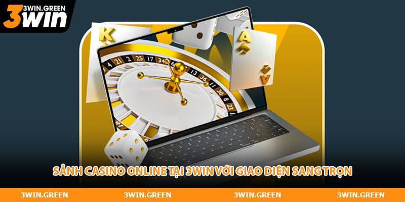 Sảnh casino online tại 3WIN với giao diện sang trọng